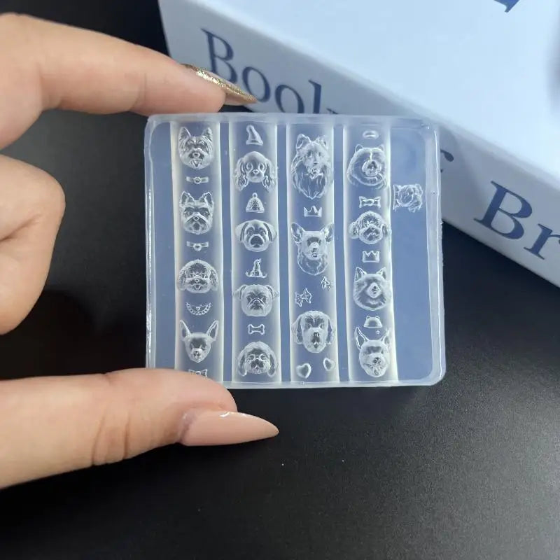 3D Puppy Silicone Nail Art Mold – DIY Cartoon Dog Template Nail Art Mold Qst