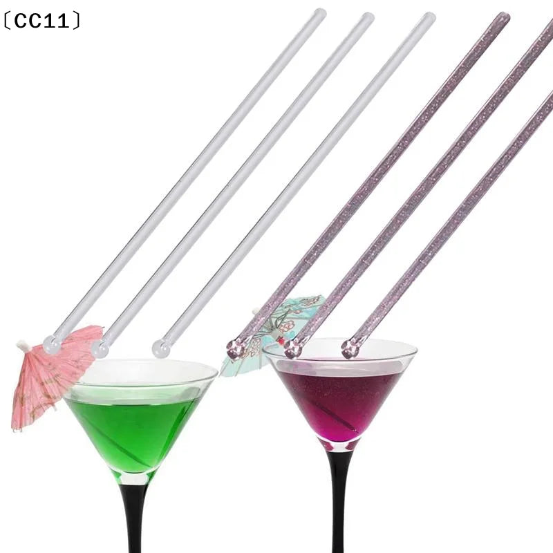 Transparent Plastic Cocktail Muddler & Drink Stirring Sticks Cocktail Stirring Sticks Qme