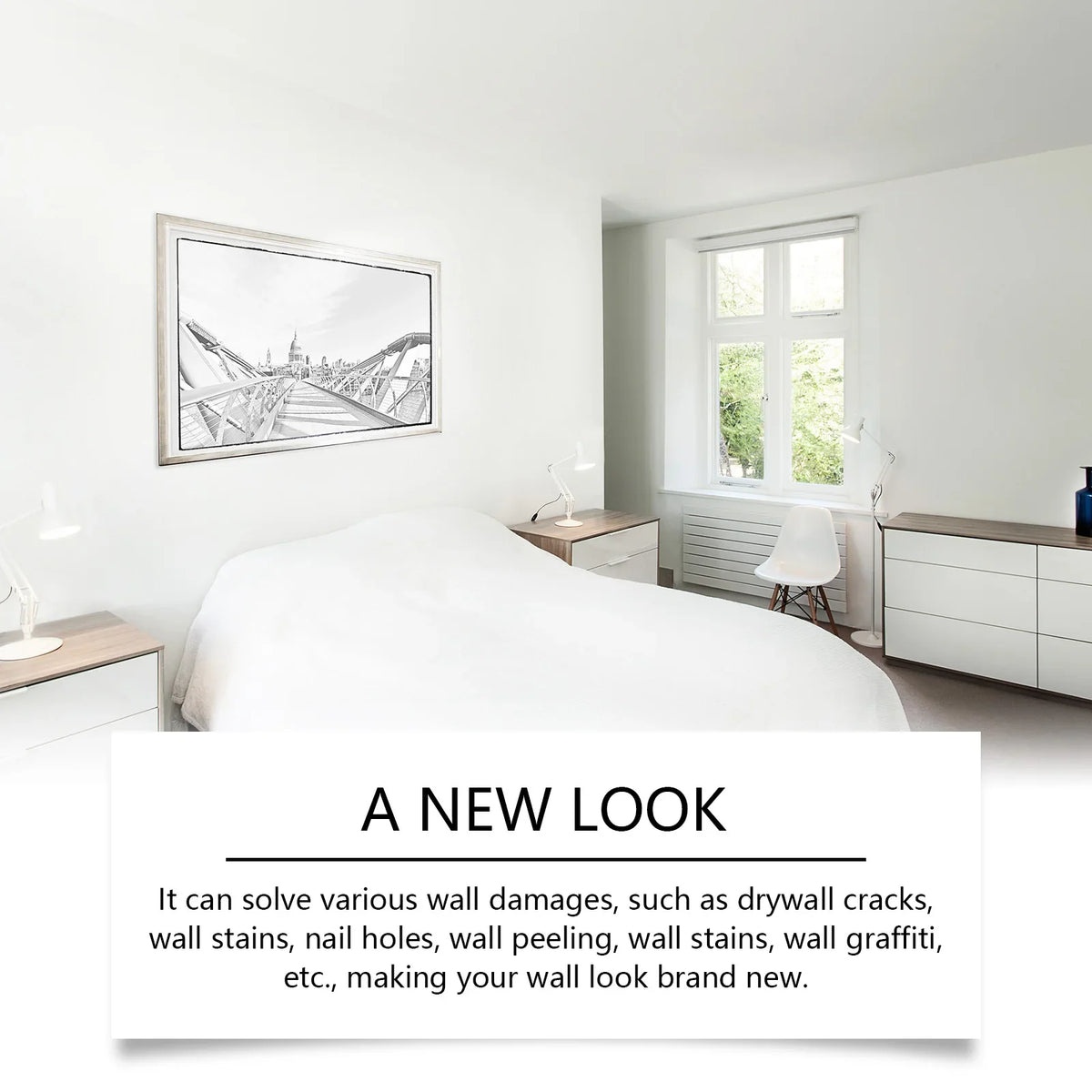 Wall Repair Paint – Crack Filler, Stain & Graffiti Cover Agent Wall Repair Compound Qme