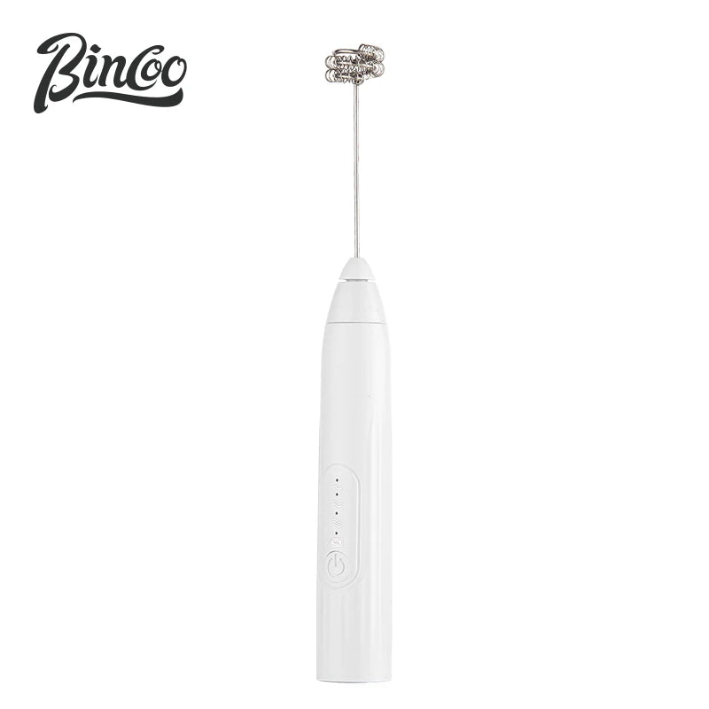 BINCOO Handheld Electric Milk Frother – USB Rechargeable Whisk Milk Frother Qst