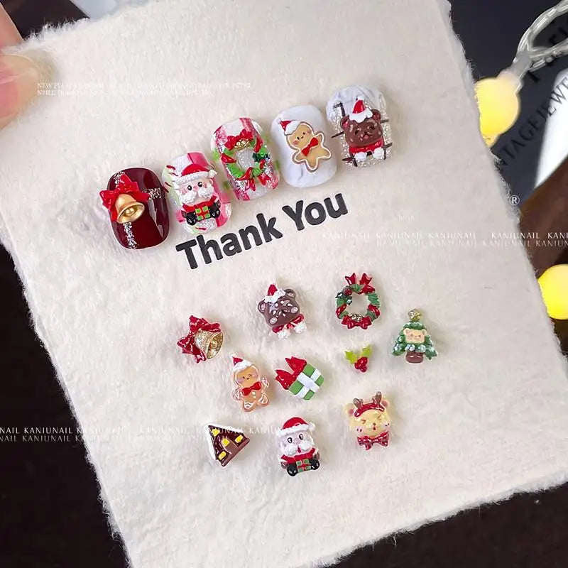3D Christmas Silicone Nail Art Mold – Santa, Snowman & Tree Nail Art Mold Qst