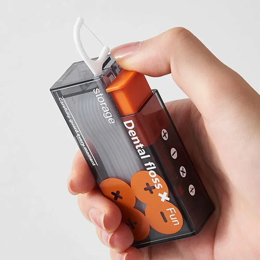 Portable Automatic Floss Dispenser – Refillable Floss Picks Floss Dispenser Qme