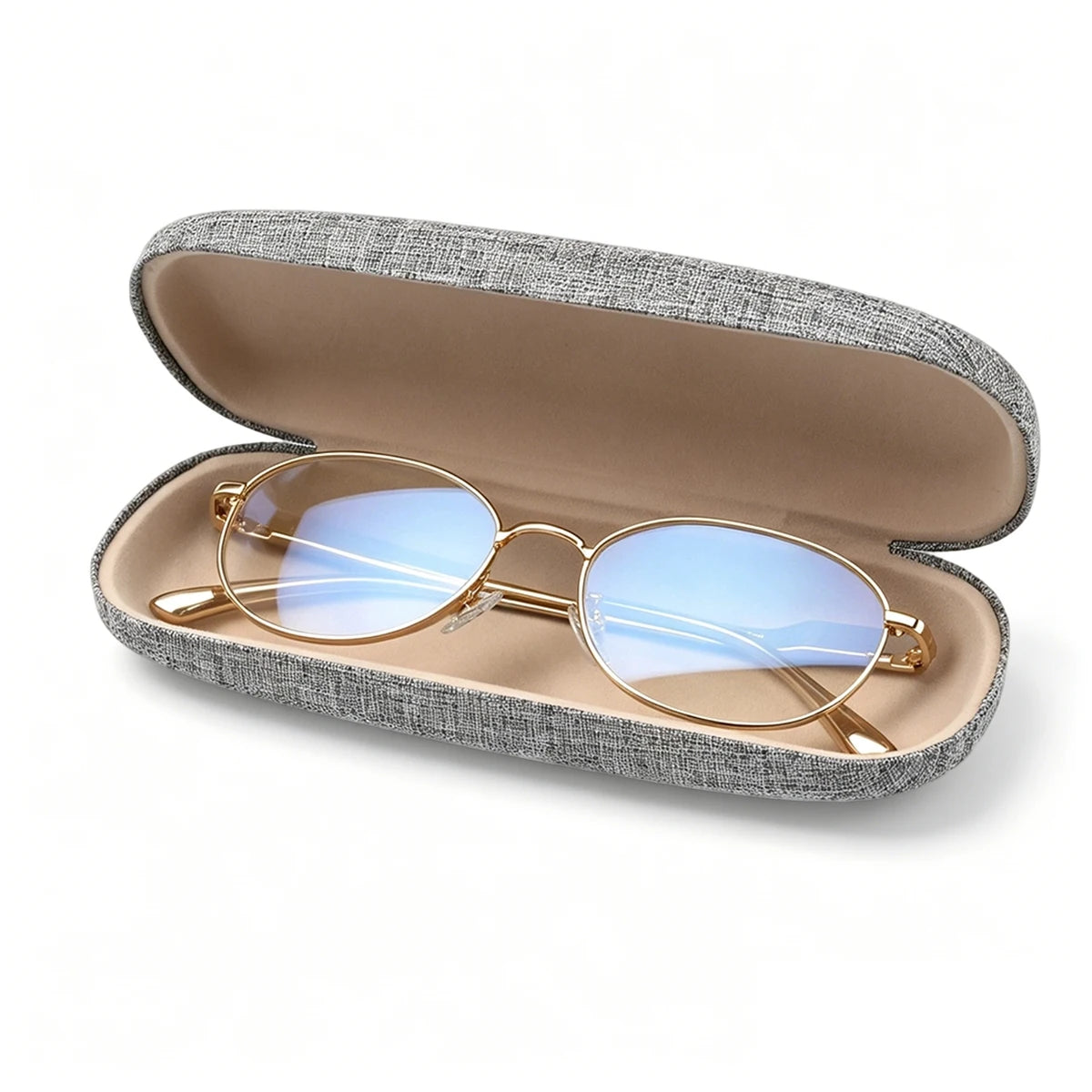 VOPHA Linen Hard Eyeglass Case – Portable Glasses Box Eyeglass Case Qst
