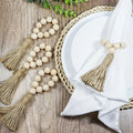 Natural Pastoral Napkin Ring – Rustic Dining Table Décor Napkin Ring Qme Ivory
