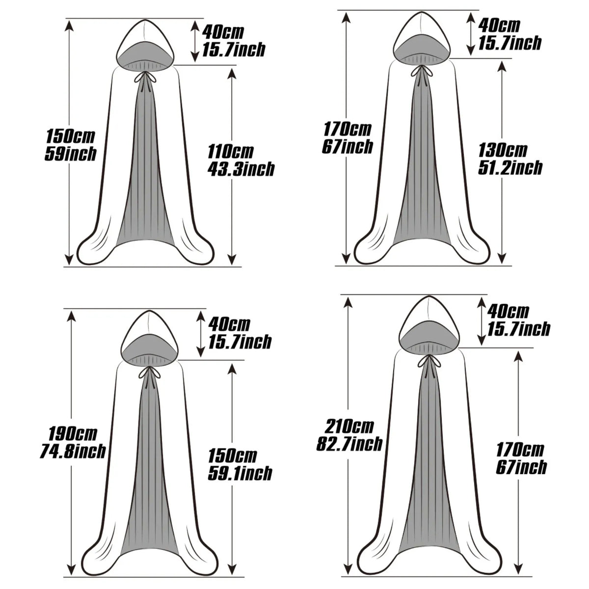 Medieval Wizard Vampire Hooded Cloak Cosplay Costume – 8 Colors Hooded Cosplay Cloak Qme