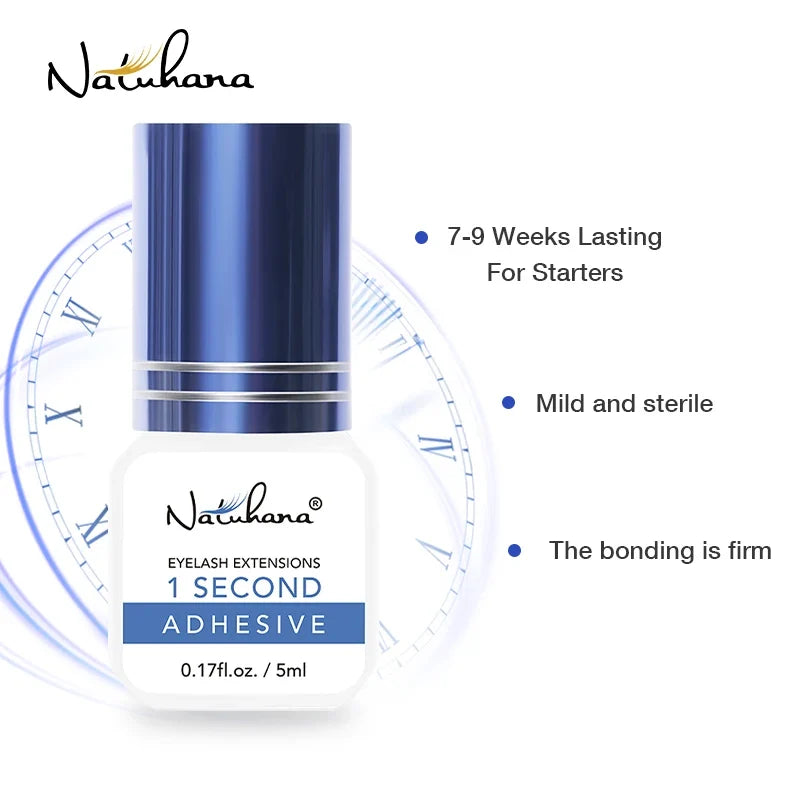 NATUHANA 10-Bottle Eyelash Extension Adhesive – Fast Drying Eyelash Extension Adhesive Qme