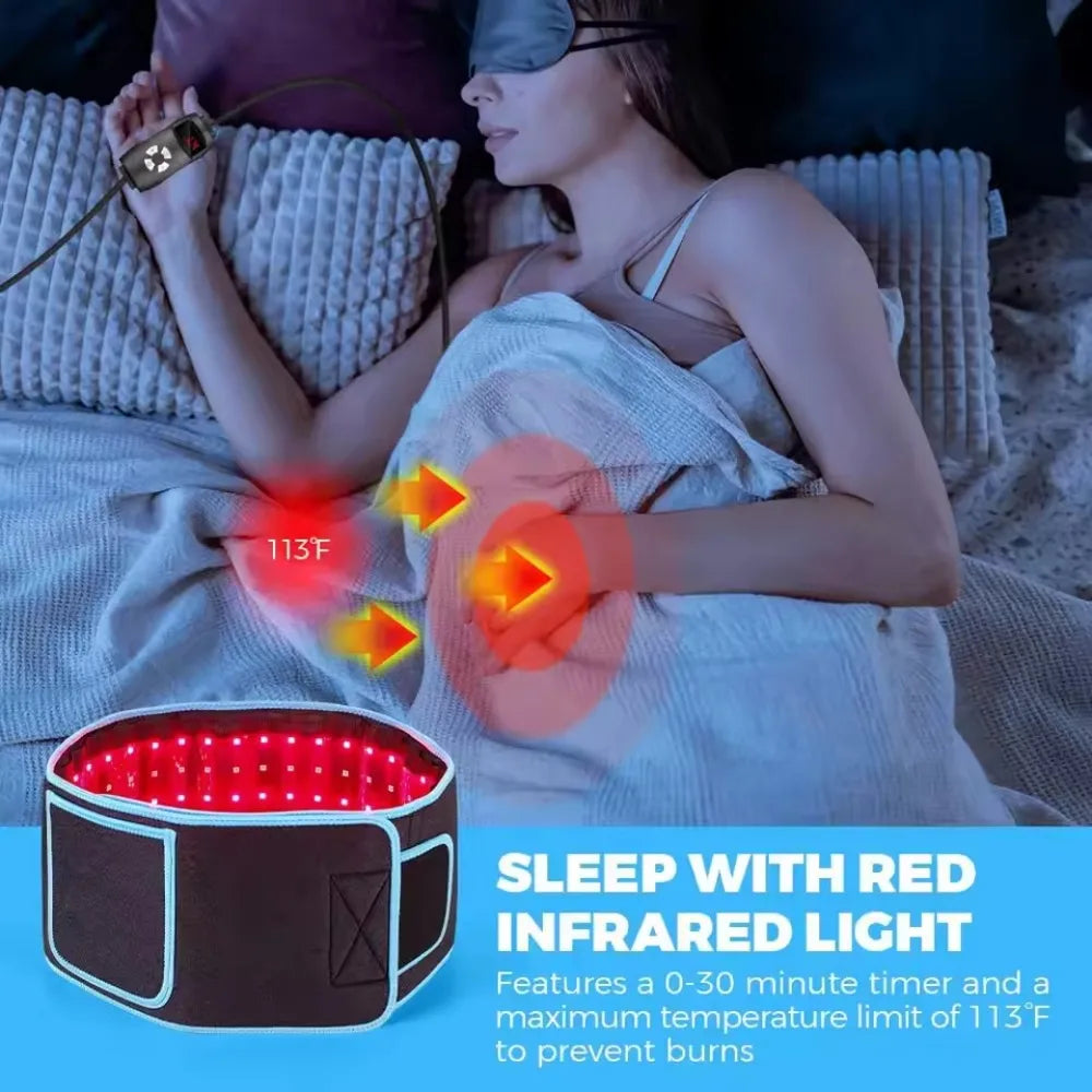 Portable Red Light Therapy Belt 660nm 850nm – 150 LED Beads LED Therapy Belt Qst
