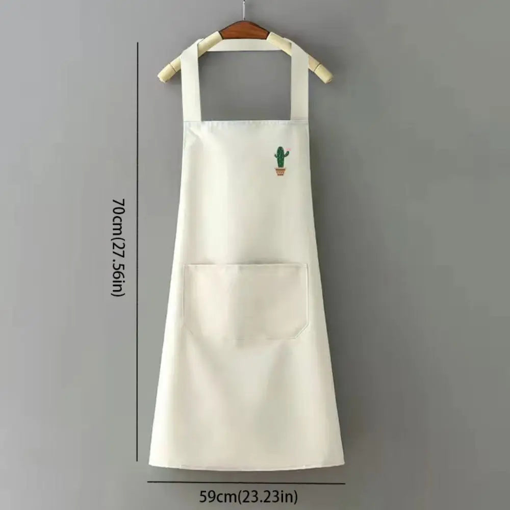 Waterproof PVC Tattoo Work Apron – Neck Strap & Pockets Work Apron Qme
