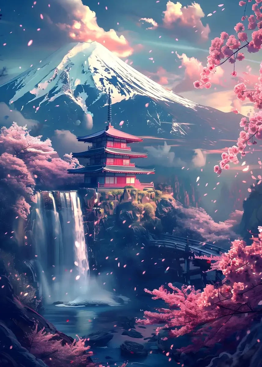 Japanese Shrine Forest Canvas Art Poster | Wall Décor Canvas Wall Art Qst 3 20X30cm No Framed