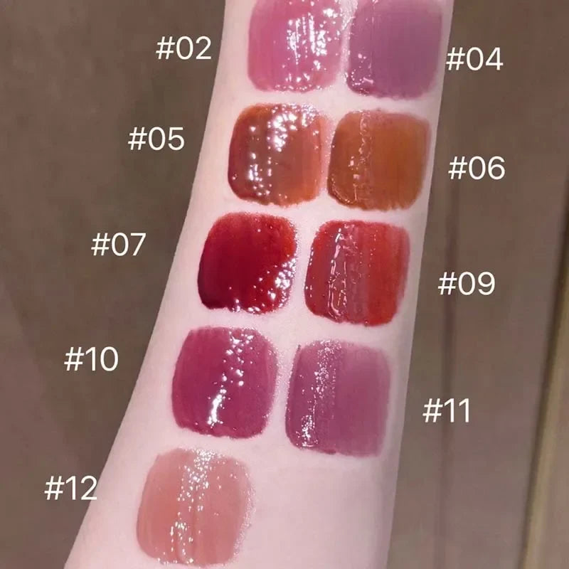 Strawberry Lip Gloss Glass Mirror Shine Tint – Hydrating, Long Lasting Lip Gloss Tint Qme
