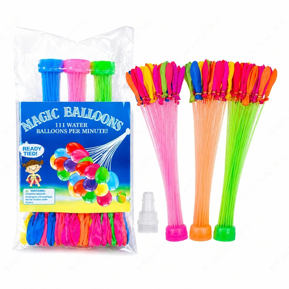 Fast-Fill Water Balloons 111 Pcs – Pool, Beach & Party Fun Water Balloon Set Qme Water polo 1 packet-111pcs