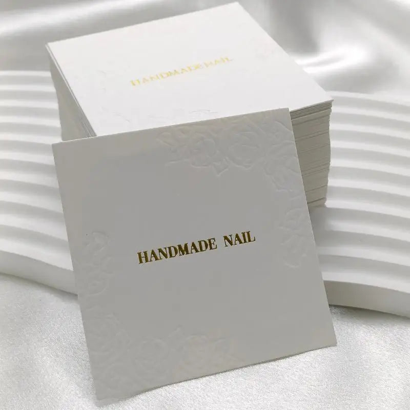 Rose Embossed Nail Display Cards – 20 Sheets, 75x75mm Nail Display Cards Qst