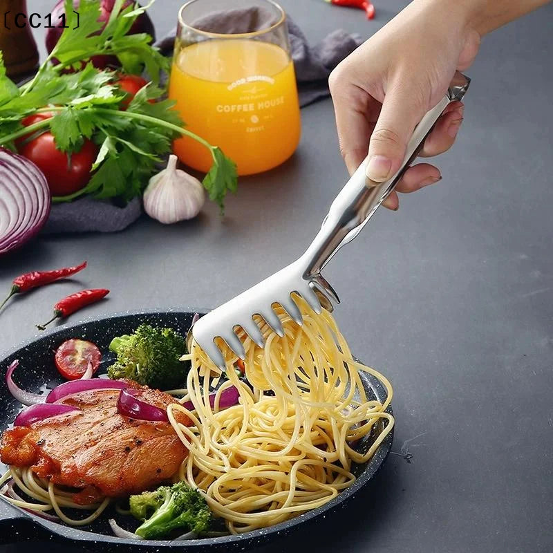 Stainless Steel Food Tongs – BBQ, Pasta & Salad Serving Kitchen Food Tongs Qme