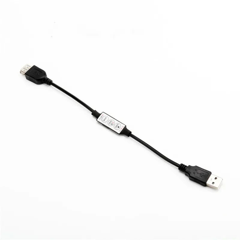 USB 5V Mini LED Light Controller – 3-Button Dimmer & Strobe LED Light Controller Qme