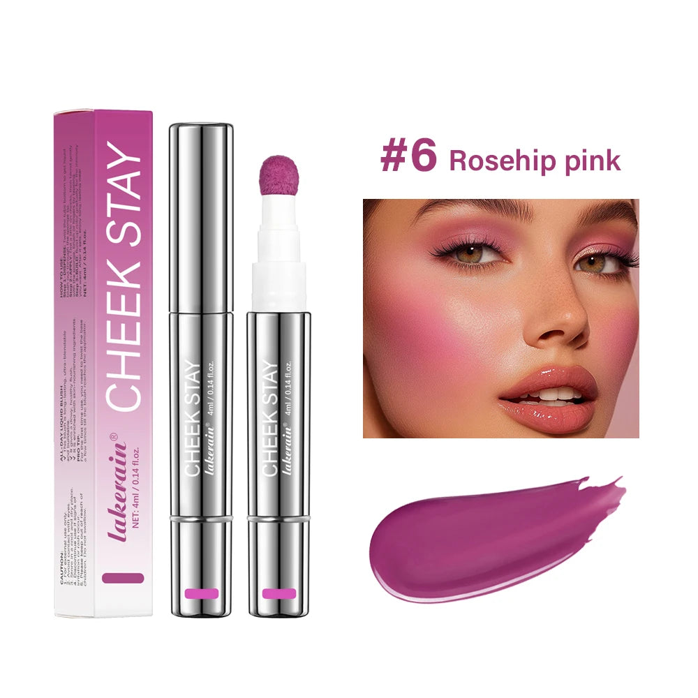 Lakerain Liquid Blush Pen – Sponge Tip, Long-Lasting Blush Liquid Blush Pen Qst 06