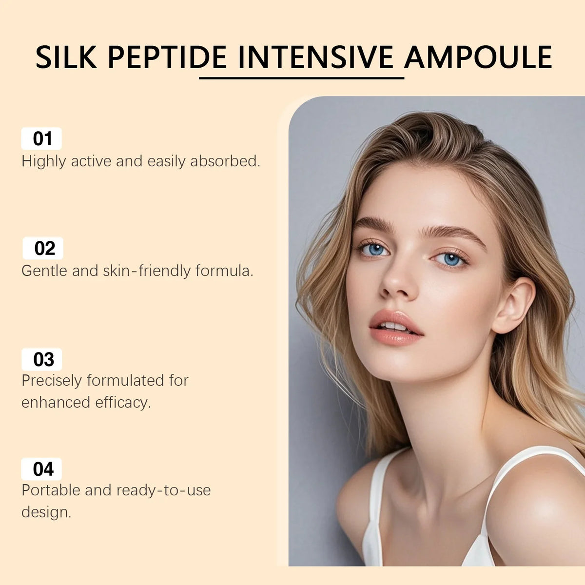 Collagen Silk Peptide Ampoule – Lifting & Firming Skin Serum Skin Firming Ampoule Qme