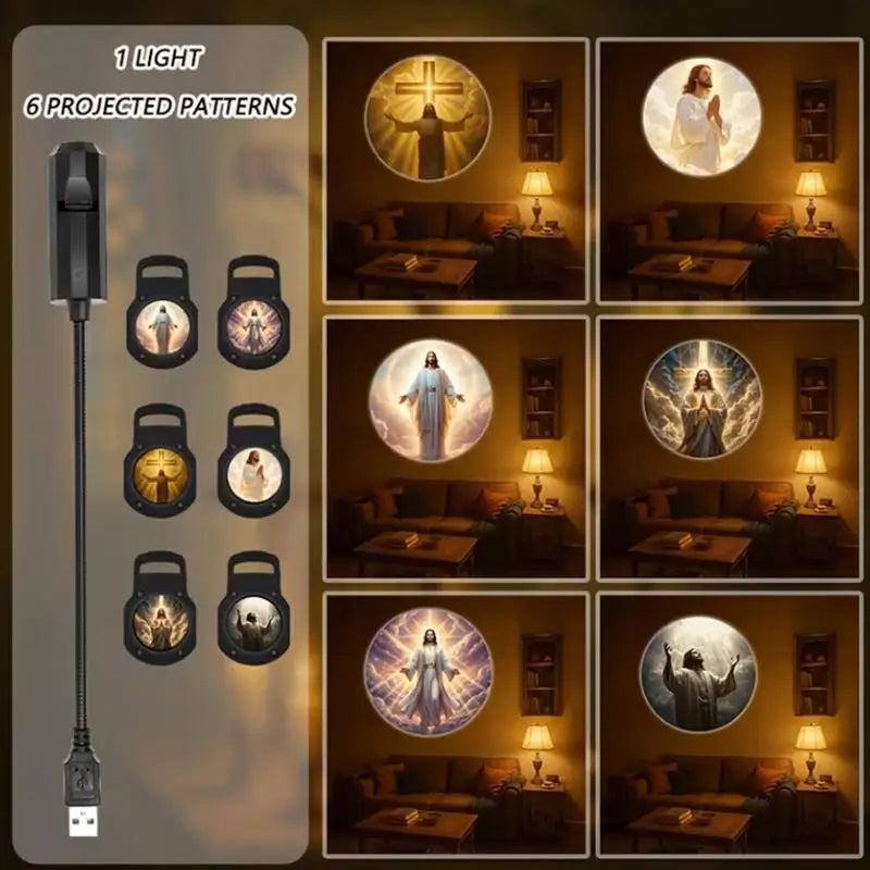 Religious USB Projection Light – 12 Sacred Patterns | Qme USB Projection Light Qme
