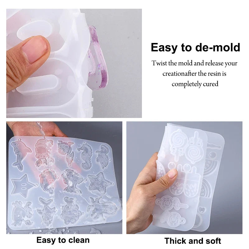 Silicone Resin Molds for DIY Earrings, Pendants & Jewelry Silicone Resin Mold Qme