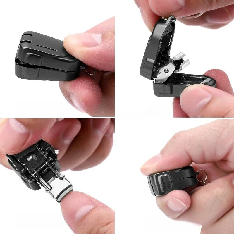 Portable Folding Nail Clipper Stainless Steel Mini Pendant Folding Nail Clipper Qme