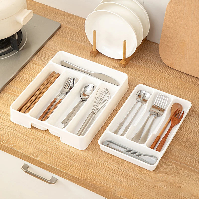 4/5 Compartment Cutlery Drawer Organizer Tray – Easy Clean Drawer Organizer Tray Qst