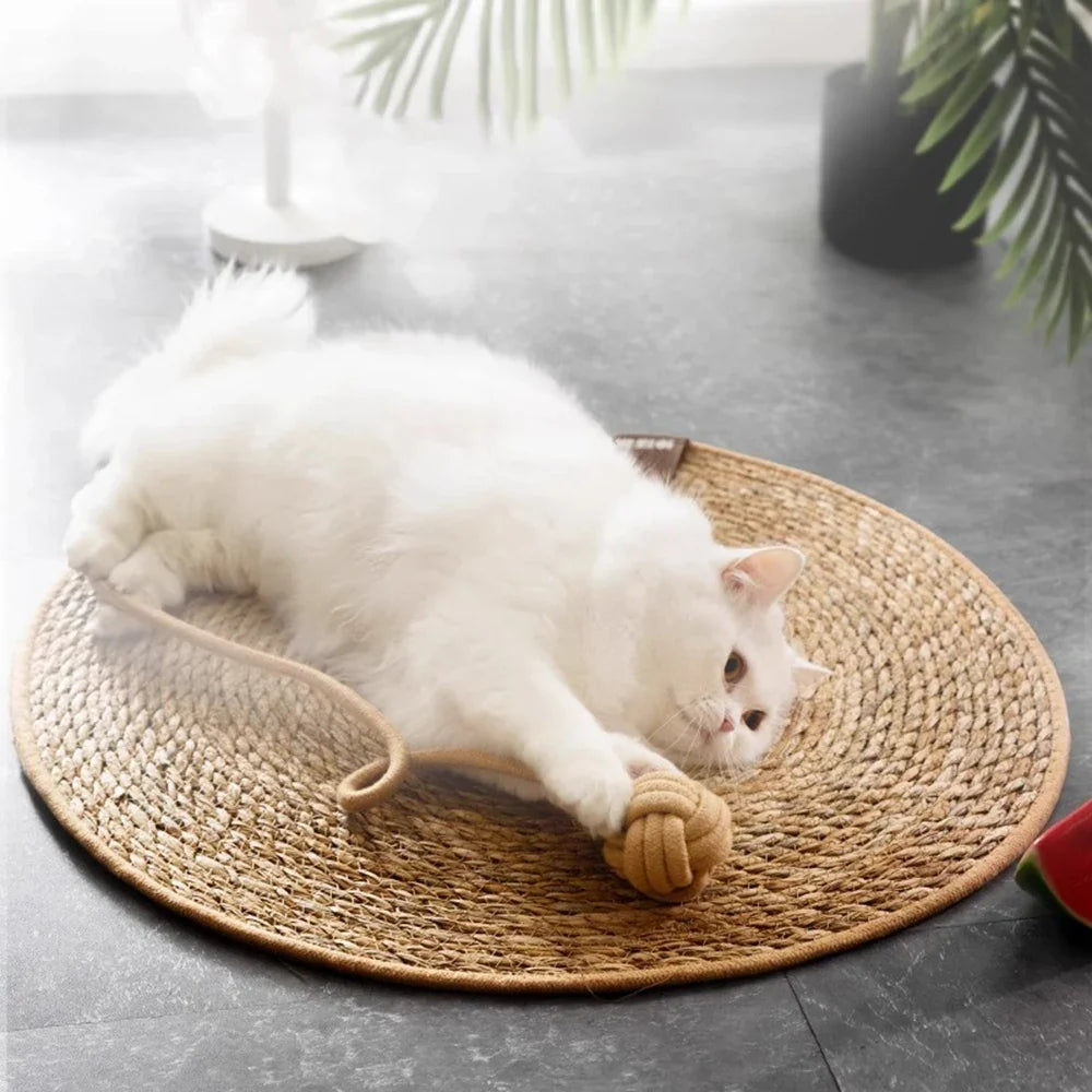 Rattan Cat Scratcher Mat Board – Nail Care & Furniture Guard Cat Scratcher Mat Qme