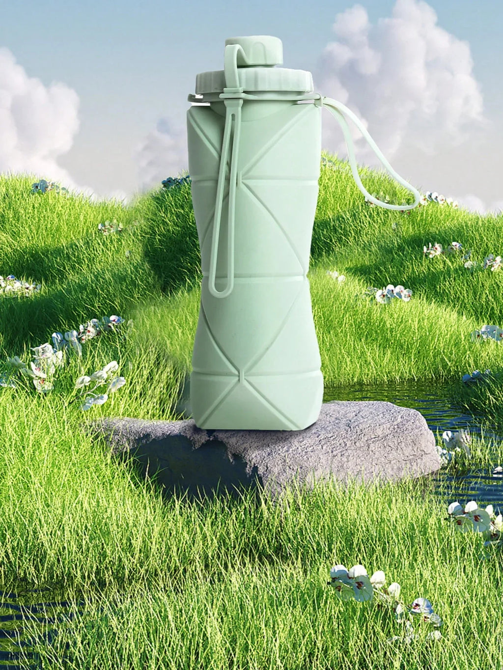 Collapsible Silicone Mug – Portable Outdoor Sport Drinking Cup Collapsible Silicone Mug Qme
