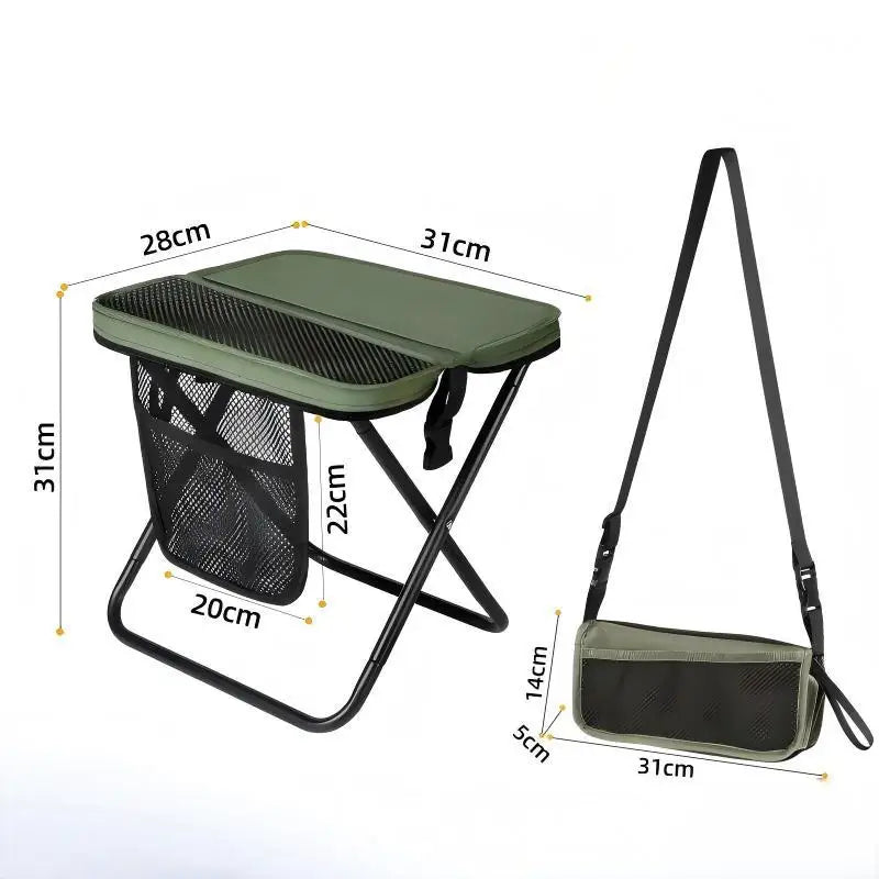 2-in-1 Portable Folding Camping Stool & Crossbody Bag Folding Camping Stool Qme C