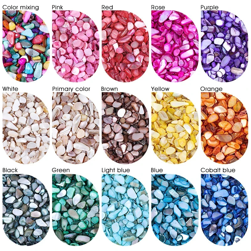 Natural Pearl Crushed Seashell Slices – Nail Art & DIY Crafts Nail Art Shell Particles Qme