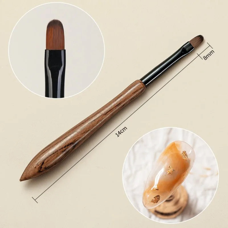 Sandalwood Round Nail Art Liner Brush – DIY Painting Pen Nail Art Brush Qme