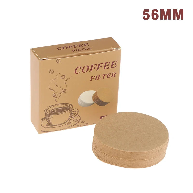 Espresso Puck Screen & Coffee Filter Papers 54–68mm | 100pc Espresso Filter Papers Qme Khaki 56mm