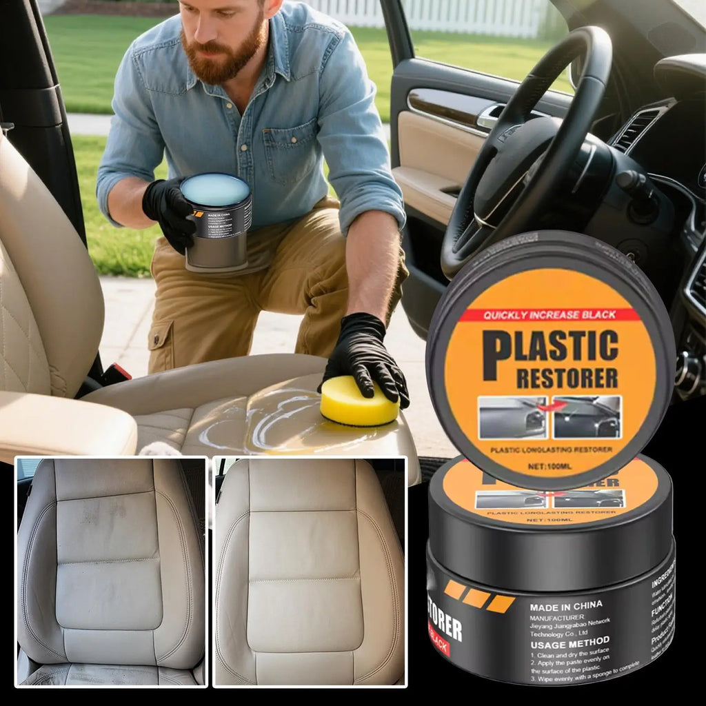 Car Leather Care Cream – Interior Restorer, UV Wax & Polish Car Interior Cream Qme