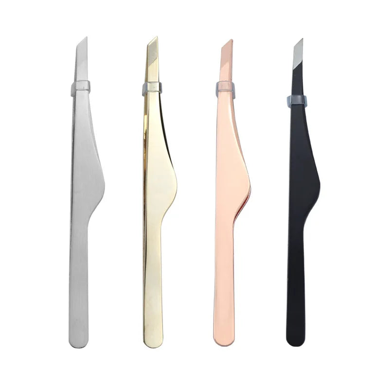 Stainless Steel Eyebrow Tweezers – Slant, Point & Flat Tip Eyebrow Tweezers Qme