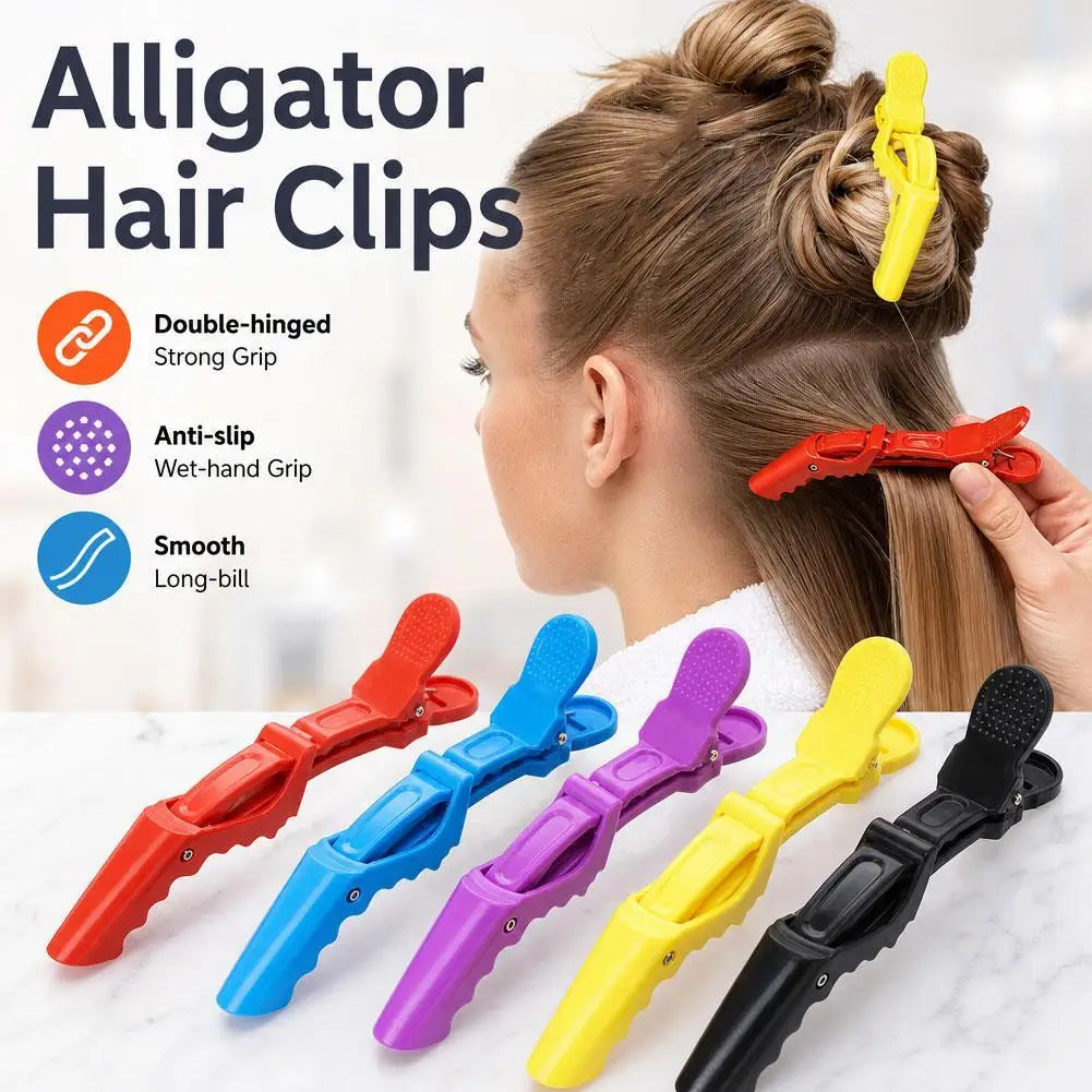 Alligator Hair Sectioning Clips – Pro Styling Clamps, 9 Colors Hair Sectioning Clips Qme