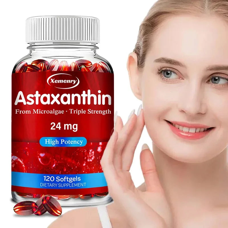 Xemenry Astaxanthin Capsules – Brain, Skin & Heart Antioxidant Antioxidant Supplement Qst