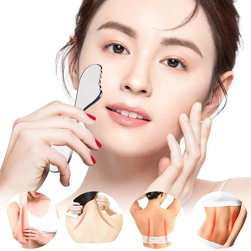 Stainless Steel Gua Sha Scraping Board Body Massager Gua Sha Massager Qme