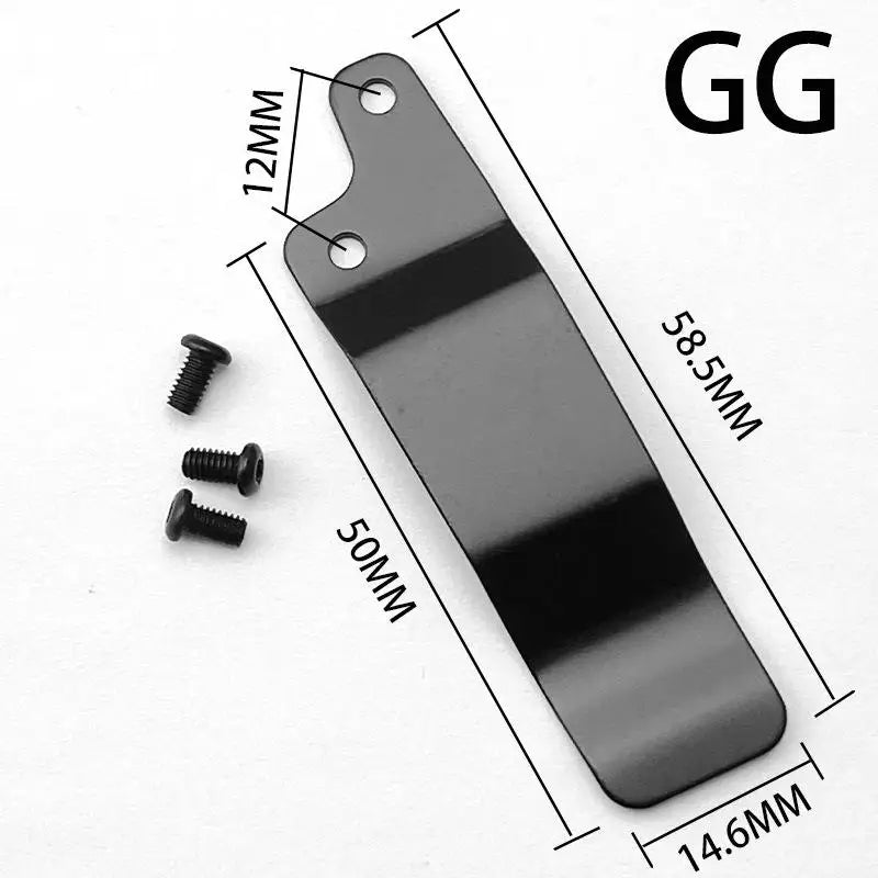 Swayboo DIY Folding Knife Pocket Clip – 420 Stainless Steel Knife Making Accessory Qst black