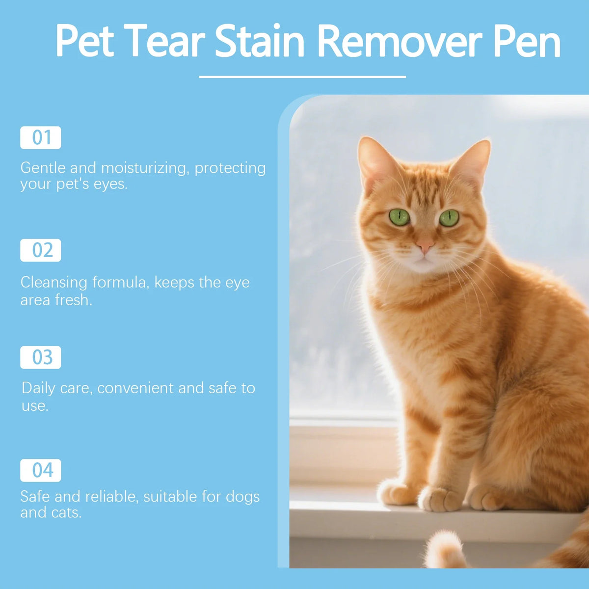 Yegbong Pet Tear Stain Removal Pen for Cats & Dogs Pet Eye Cleaner Qme