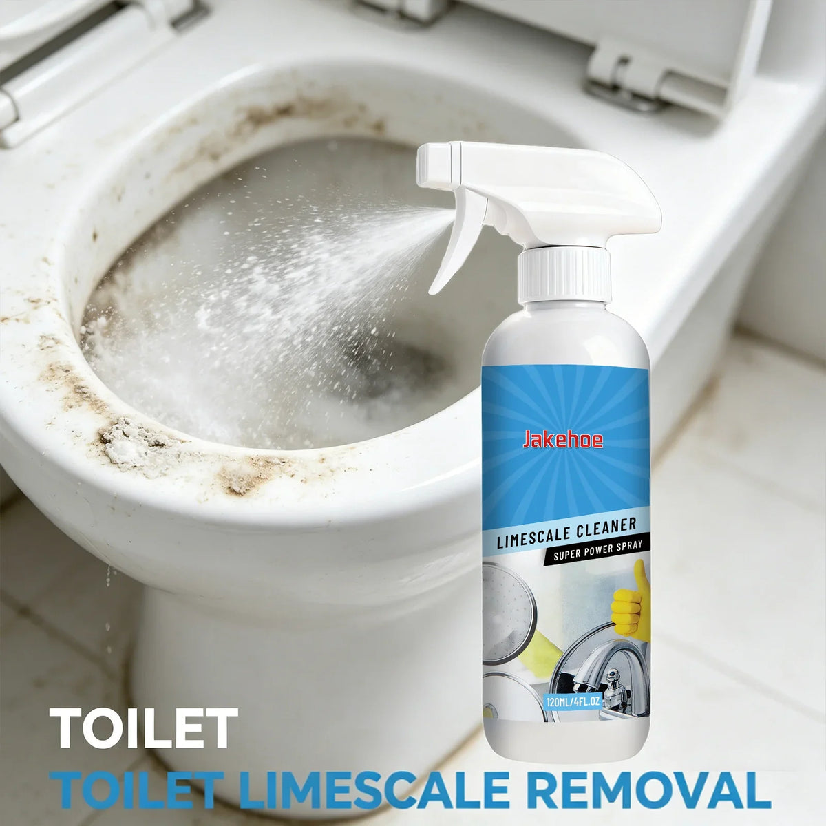 Scale & Hard Water Stain Remover Spray 120ml | No-Scrub Cleaning Spray Qme
