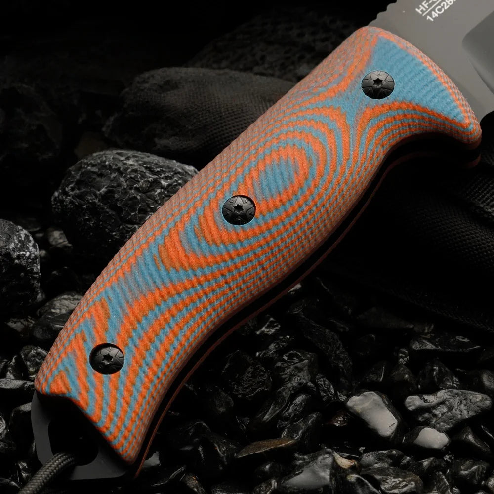 HUANGFU HF035 Outdoor Fixed Blade Knife with Sheath Fixed Blade Knife Qst