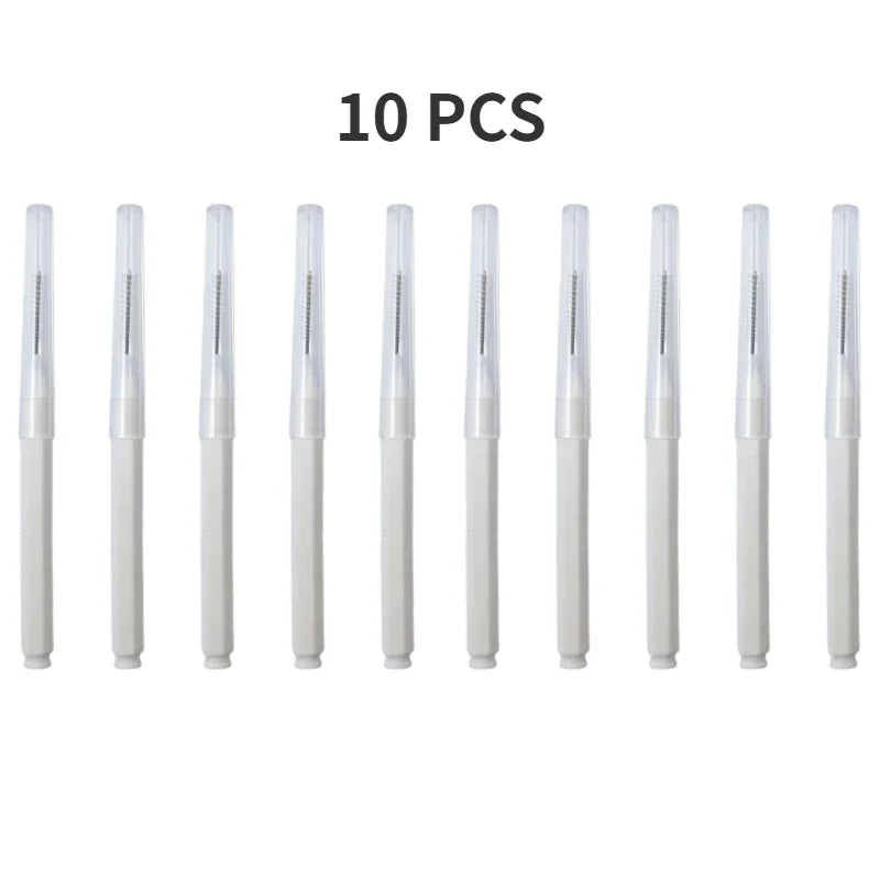 Mini Disposable Eyebrow Lifting Brushes – Bendable Spiral Spoolie Disposable Brow Brush Qme 10PCS White