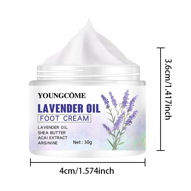 YOUNGCOME Lavender Foot Cream – Nourishing Heel & Foot Balm Foot Cream Qst 30G