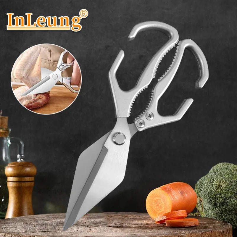 Heavy-Duty Stainless Steel Poultry Shears & Kitchen Scissors Kitchen Shears Qst