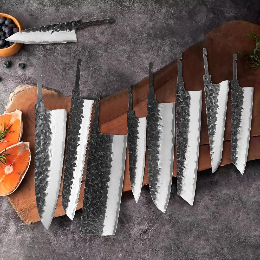 Hand Forged Japanese Chef Knife Blank Blade | Full Tang DIY Knife Blank Blade Qst