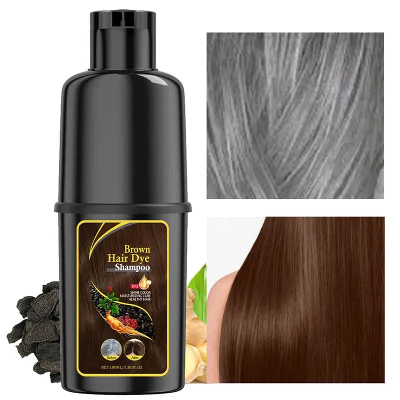 Hair Color Dye Shampoo – Black, Brown, Wine Red & Silver Hair Dye Shampoo Qme