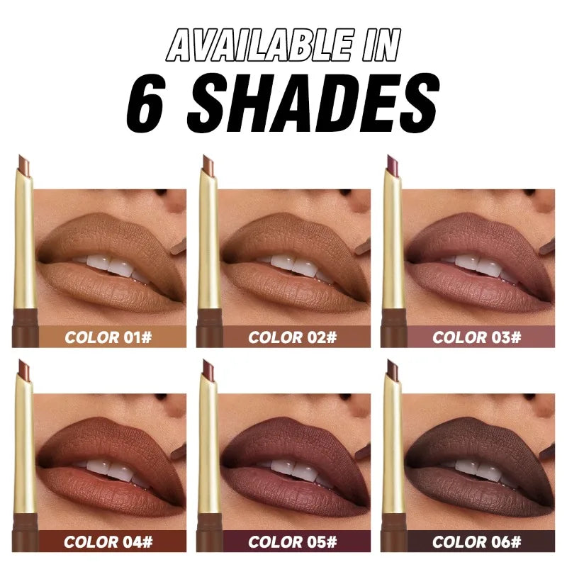 Multi-Color Lip Liner Pen – Angled Tip Lipstick Contour Lip Liner Pen Qme