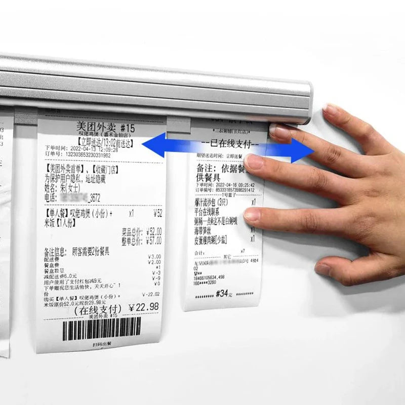 Aluminum Slide Check Rack – Restaurant Ticket & Receipt Rail Ticket Rail Rack Qme