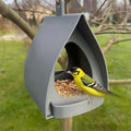 Hanging Bird Feeder House – Outdoor Garden Tree Decor Hanging Bird Feeder Qme Gray