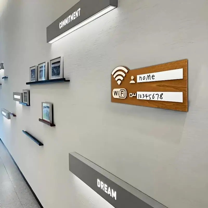 Rustic Wooden WiFi Password Sign | Vintage Wall Plaque Decorative Wall Sign Qme