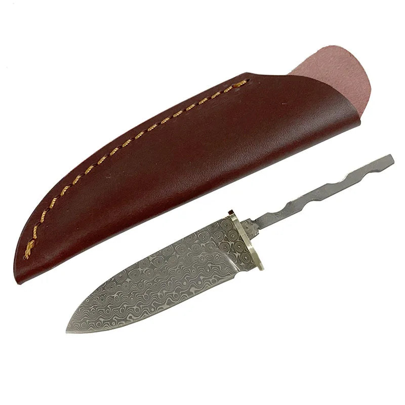 Damascus Steel VG10 Fixed Blade Knife Blank DIY Billet | Swayboo Knife Making Blank Qst Style 141 With Case