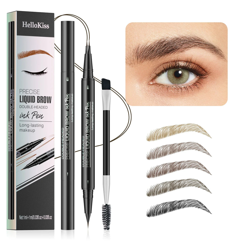 Qme Two-Pronged Eyebrow Pencil – Waterproof, Non-Smudging Eyebrow Pencil Qme